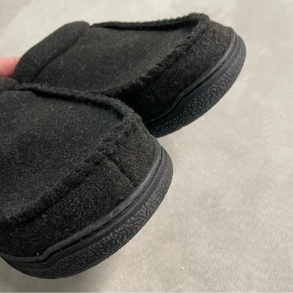 Dearfoams Men's Wool Slippers Clog Shoe L 11-12 Slip On Memory Foam Black - Picture 7 of 11